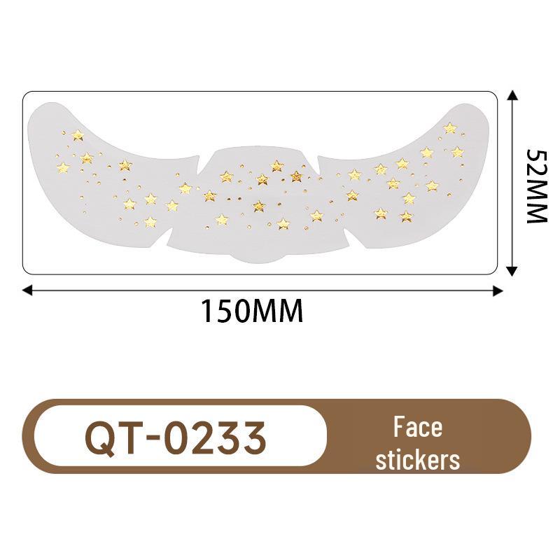 Cross Hot Stamping Tattoo Stickers: Waterproof Glitter Stars & Butterflies for Party Makeup & Stage Performance