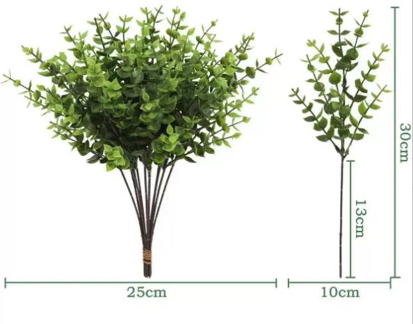 

35CM Artificial Green Eucalyptus Wreath Top Quality Bonsai Decoration for Wedding Home Balcony Christmas DIY Shooting Prop