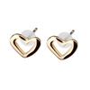 LOKUMI Made In 18K K18 Open Petite Heart Heart Nickel Earrings, Japan, Gold, Post, K18, Hypoallergenic, Heart, Stud, Small, Small, Women's, Simple,