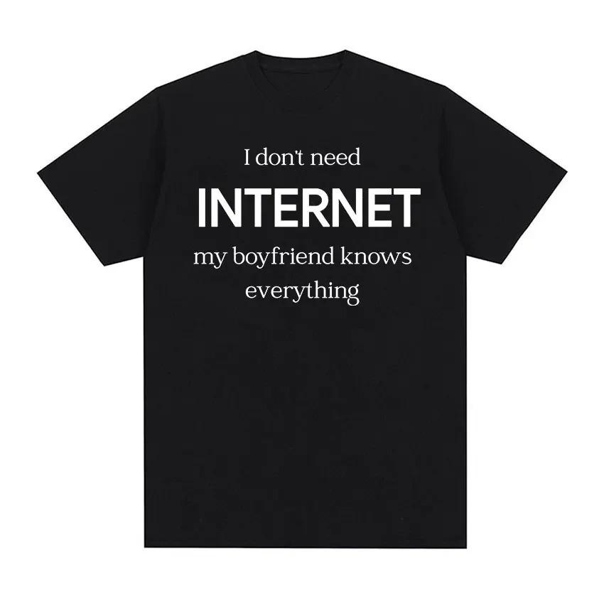 

Funny GirlfriendThemed Text Graphic TShirt Casual Streetwear Unisex Short Sleeve Tee Multiple Humorous Designs 4XL