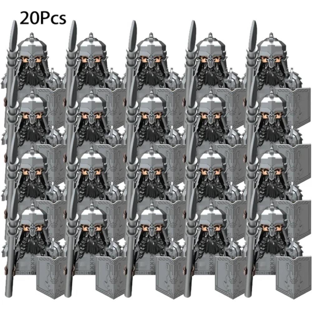 

12СМ 20шт Средневековый Военный Лорд Эльфийской Гвардии Армия Орки Гномы Воины Властелин Колец Дети Мини Сборные Фигурки из Строительных Блоков