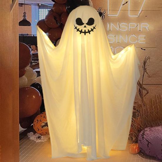 1 Set leuchtende Geister-Ornamente, langlebig, gruselig, festlich, LED-Geister-Requisite für Halloween-Party-Dekorationen