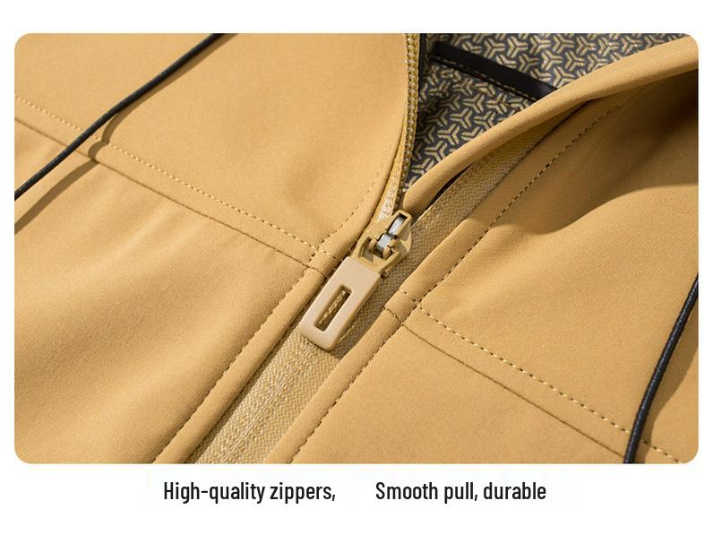 Unisex Water-Repellent Softshell Jacket with Graphene Lining – Lightweight Hooded Mountaineering Coat