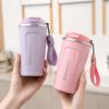 Yousheng 510ML resekaffemugg Spillsäker med tätningslock Isolerad Miljövänlig Lätt enhandsdrickande kopp i rostfritt stål