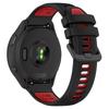 HW För Garmin Forerunner 265S Silikonklockarmband 18 mm Dubbelfärgat Ersättningsrem - Svart+Röd