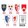 Medieval Military Castle Knight Building Blocks Riding Horse Wolf Bear Animal Vest Weapon Flag Saddle Dragon Toy Brick Gift K024