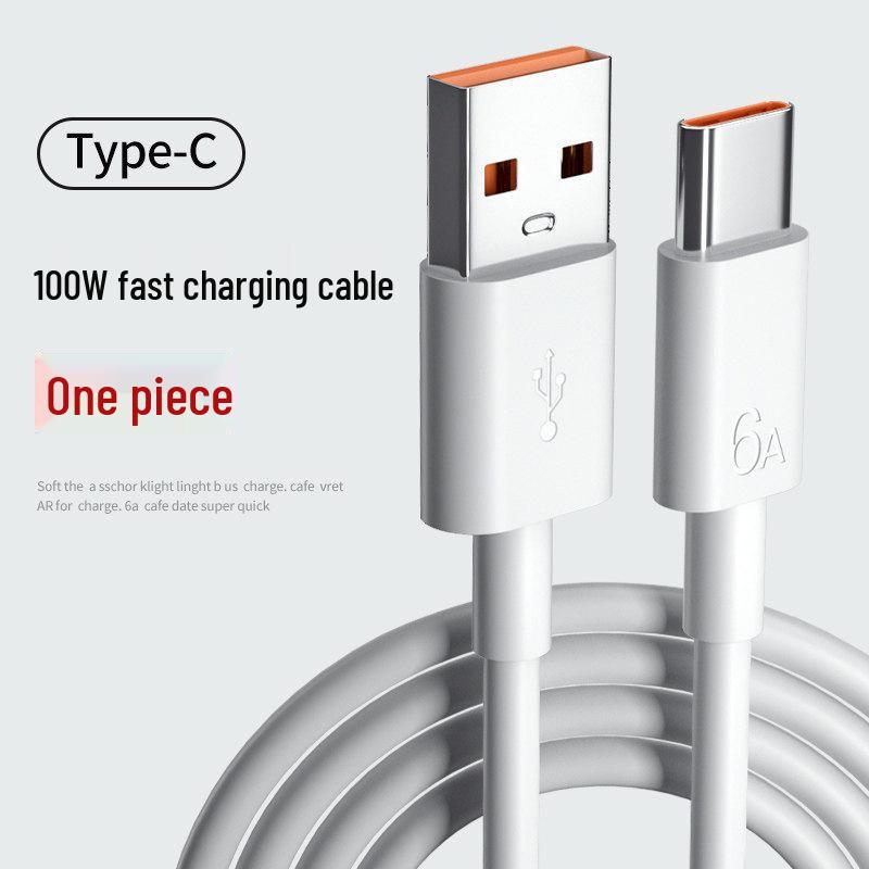 100W Fast Charging Multi-Head Cable: Compatible with Apple & Android