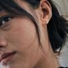 Verte [925 Silver] Deux.silver.208 / Bun Earring (gold)