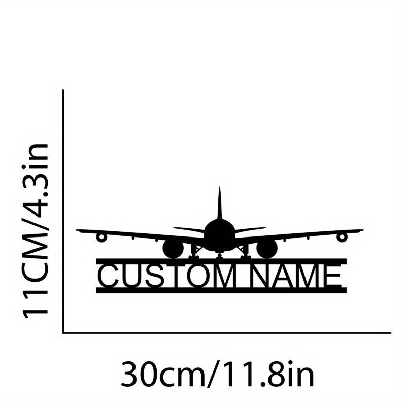 Custom Personalized Airplane Metal Wall Art, Dad Gift, Pilot Name Sign, Father's Day Present, Hangar Sign, Aviation Gift