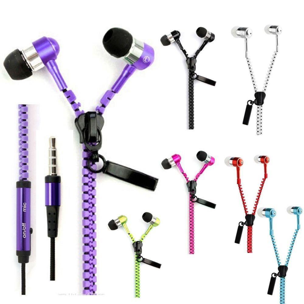 Fashion Zipper Headphones With Premium Sound And Stylish In-ear Design For Comfort