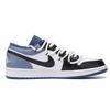 Jordan Air Jordan 1 Low top Vintage Basketball Shoes Men's Black White Blue 553558-414(Team32-SBO
