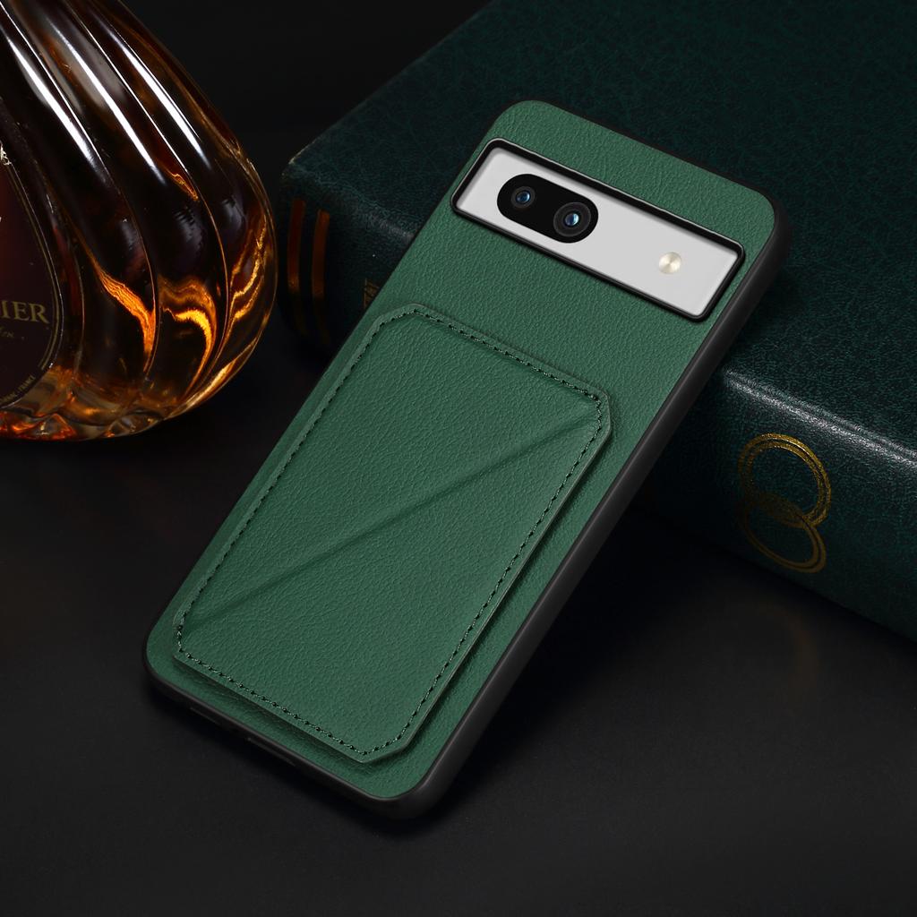 Pro Google Pixel 7a Pouzdro PU Kůže+PC+TPU Skrytý Zadní Držák na Karty Kryt na Telefon