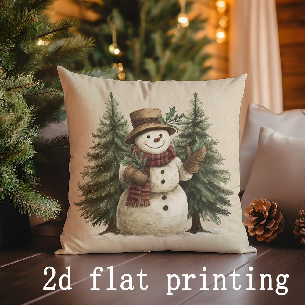 

Домашний декор С Рождеством Новым годом Наволочка Подходит для дивана Спальни Автомобиля Наволочка для подушки Подушка Прямоугольная Подушка для спины 16x16Inch