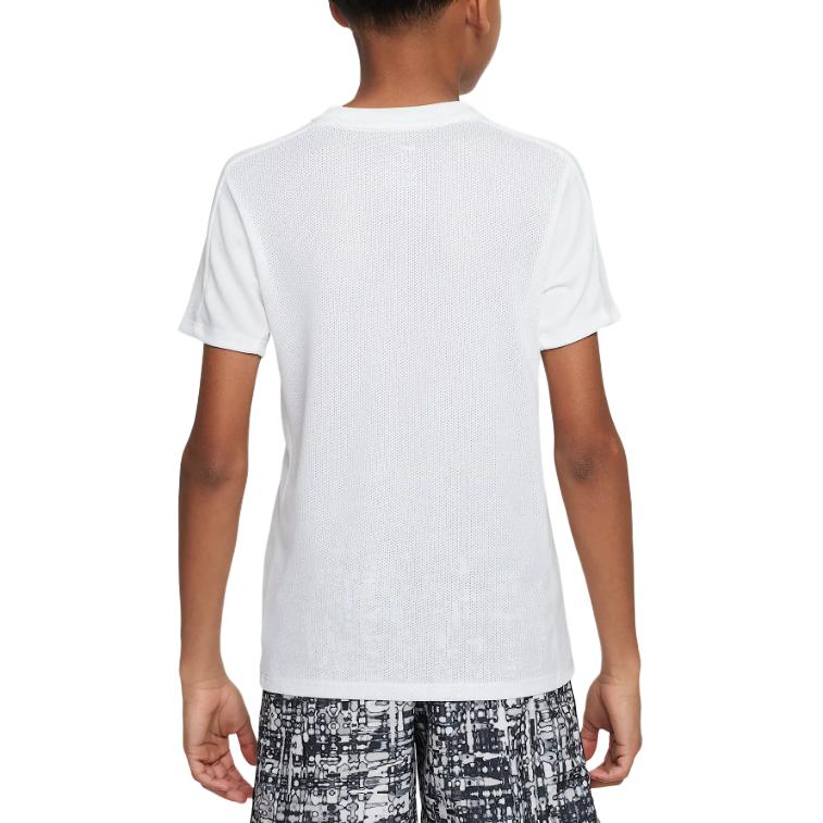 Nike Dri Fit T Shirt White/White/Black Unisex HF8079-100
