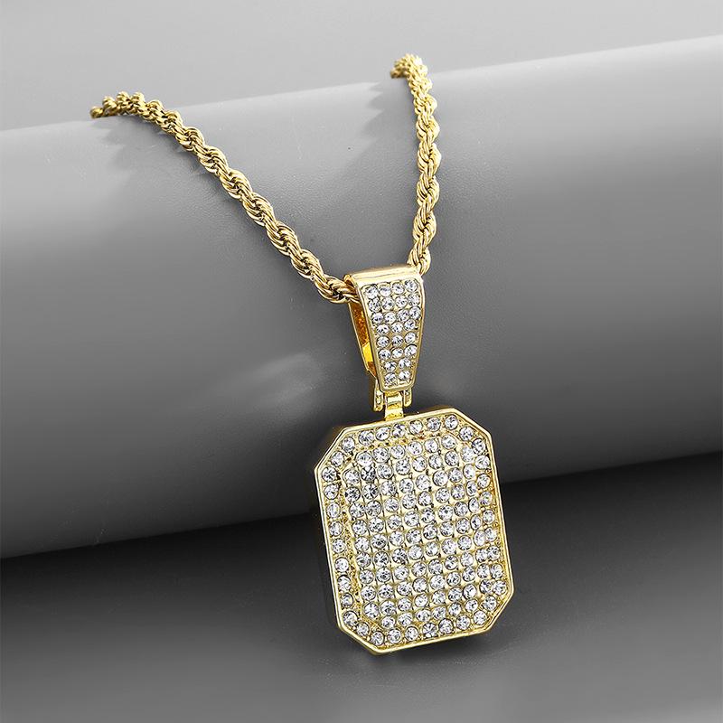 Hot Sale Hip Hop Diamond Square Pendant - Minimalist Cool Style
