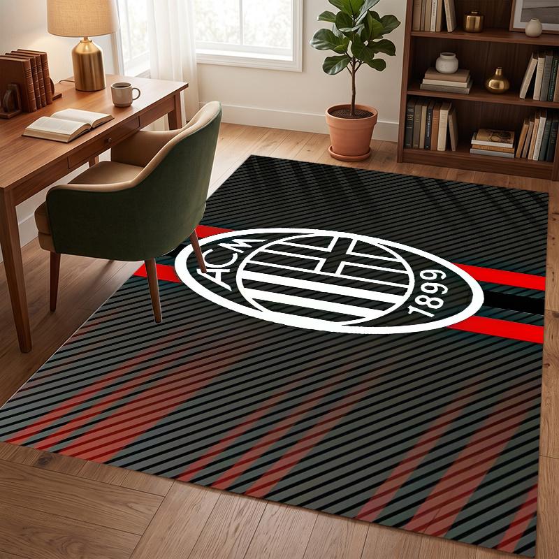 A.C. Milan (64) Office Rug Elegant Floor Rug for Office Living Room Bedroom and Indoor Home Spaces