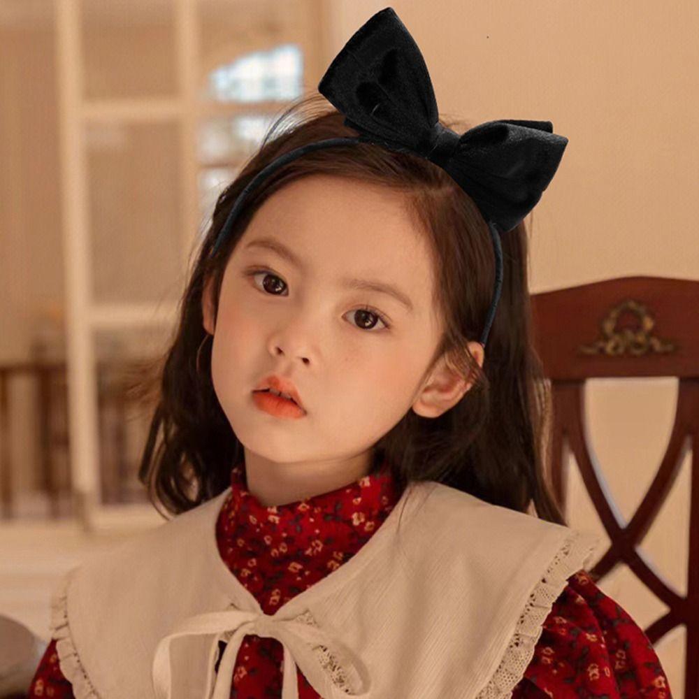 Hair Accessories Gift Sweet Decoration Children Hair Band Princess Hair Hoop Velvet Bow Hair Band
