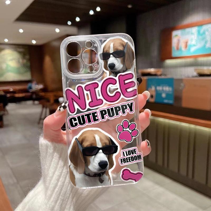 Dopamine puppy mobile phone case iPhone13 Pro space case transparent case Apple 15pm Internet celebrity 12 Girls 11
