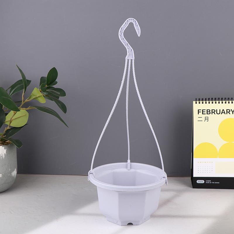 Plastic Hanging Planter Flower Plant Chain Basket Planter Holder Succulent Plant Flower Pots Flowers Container Home Garden Decor