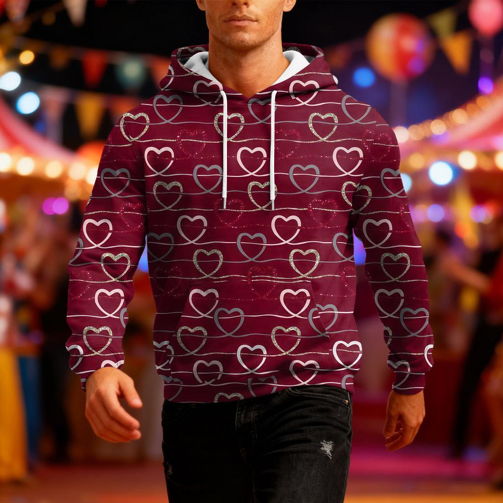 Men's Long-Sleeve Casual Hooded Sweatshirt