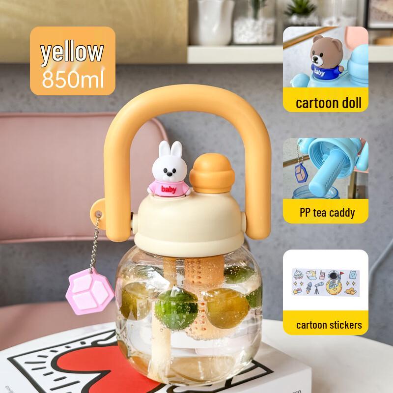 Children s Large Capacity Dual-Drink Straw Water Bottle