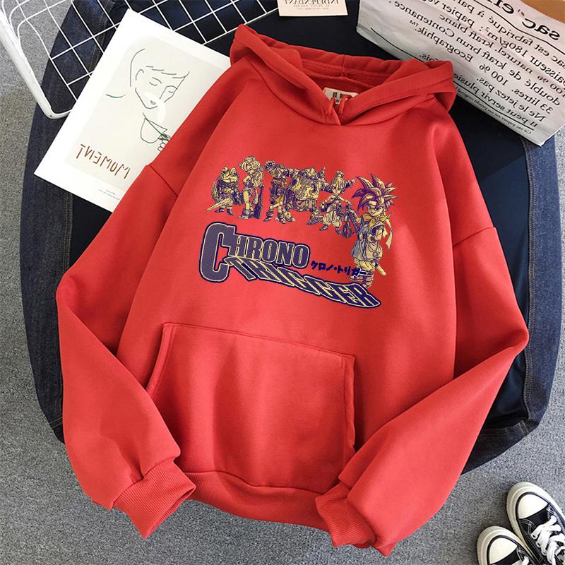 Chrono Trigger Printed Pullover Hoodies Sweatshirts  unisex Warrior with Sword Casual colorful Hooded Harajuku Oversized Hoodie