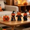 Pumpkin Ornament, 3D Pumpkin Shape Figure, Mini Resin Halloween Decoration for Desktop Micro-Landscapes Parties Window