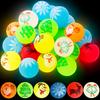 10Pcs Mini Christmas Theme Pattern Stretch Ball Game for Christmas New Year Carnival Party Supplies Best Gift Filler Prize Award