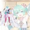 Onmyoji Hatsune Miku Cosplay Costume Cos Outfit Dress Polyester Women Games
