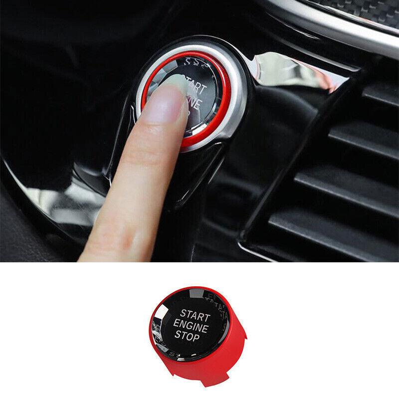 Fit For BMW 5 Series G30 2018- Red Blue Engine Start Stop Button Cover Ring