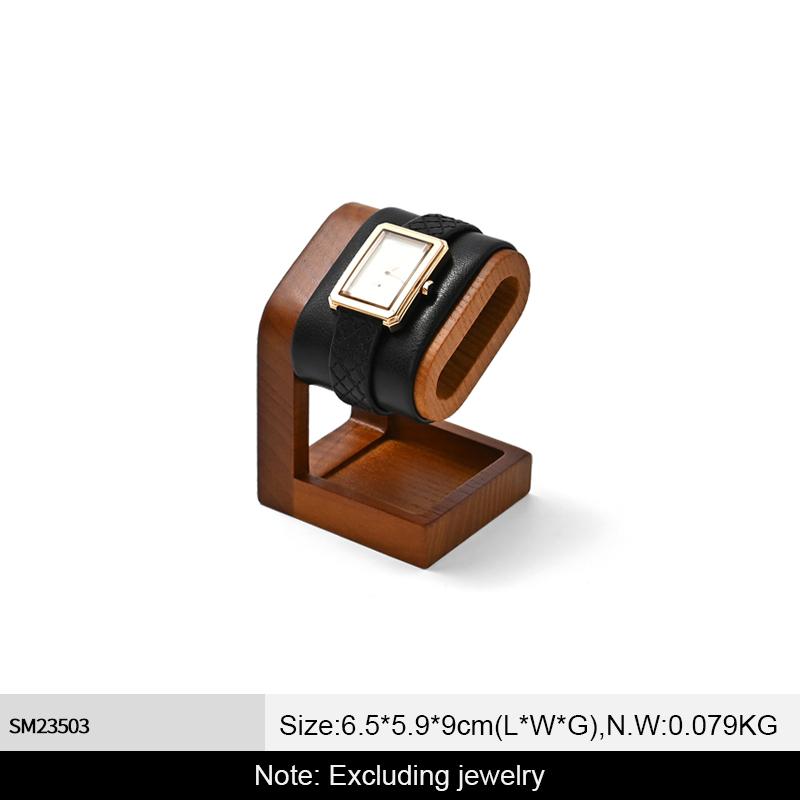 Solid Wood Watches Display Stands Base Watch Necklace Bracelet Organizer Rack Bangle Scrunchie Headband Showcase Stands