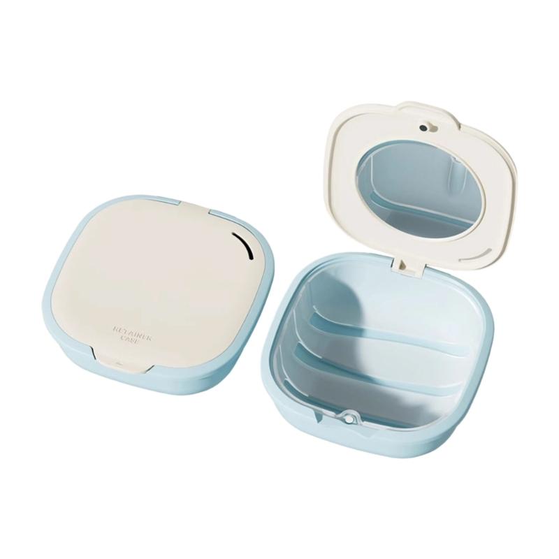 Travel Friendly Dental Appliance Storage Container for Clear Aligners and Retainers Leakproof ABS Materials