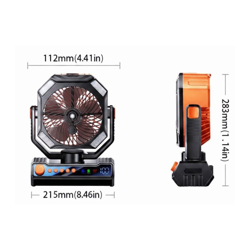 Large Wind Force Camping Fan Quiet Powerful Desk Fan Quiet Operation USB Fan Outdoor Camping