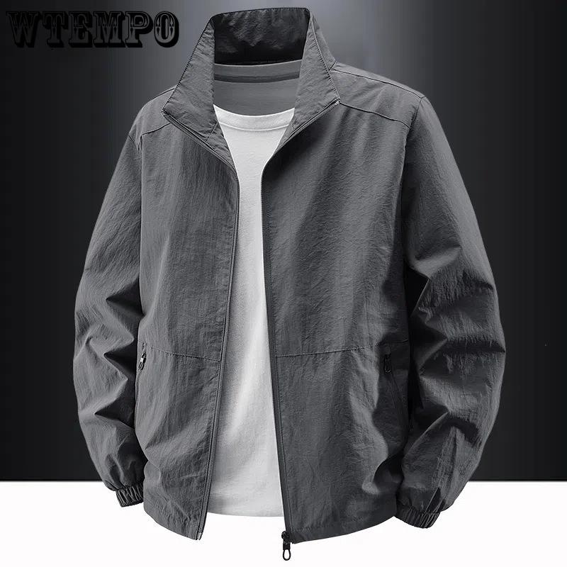 Men's Coat Spring and Autumn Outdoor Casual Stand-up Collar Jackets and Workwear Waterproof Tops Trendy