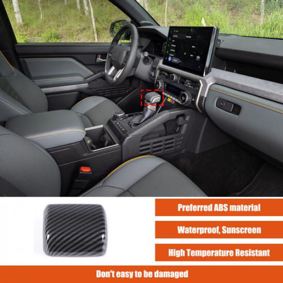Carbon Fiber ABS Pattern Gear Shift Knob Cover Trim For Toyota Tacoma 2024-2025