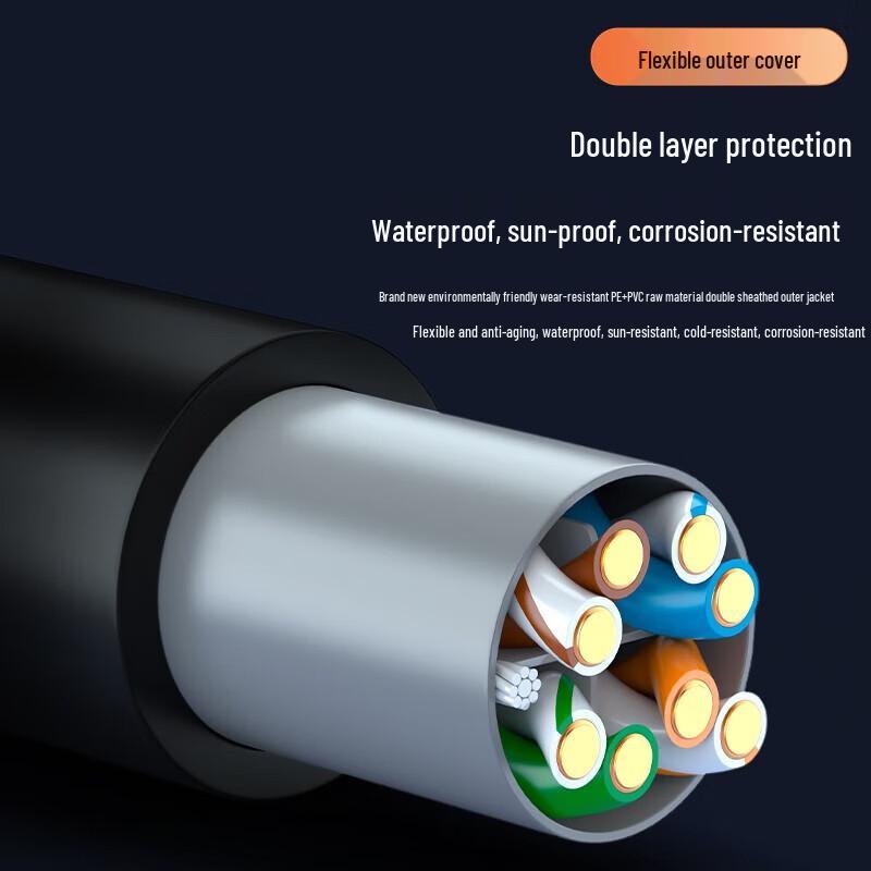 Shengwei Cat6 Outdoor Waterproof PoE Ethernet Cable - 305m