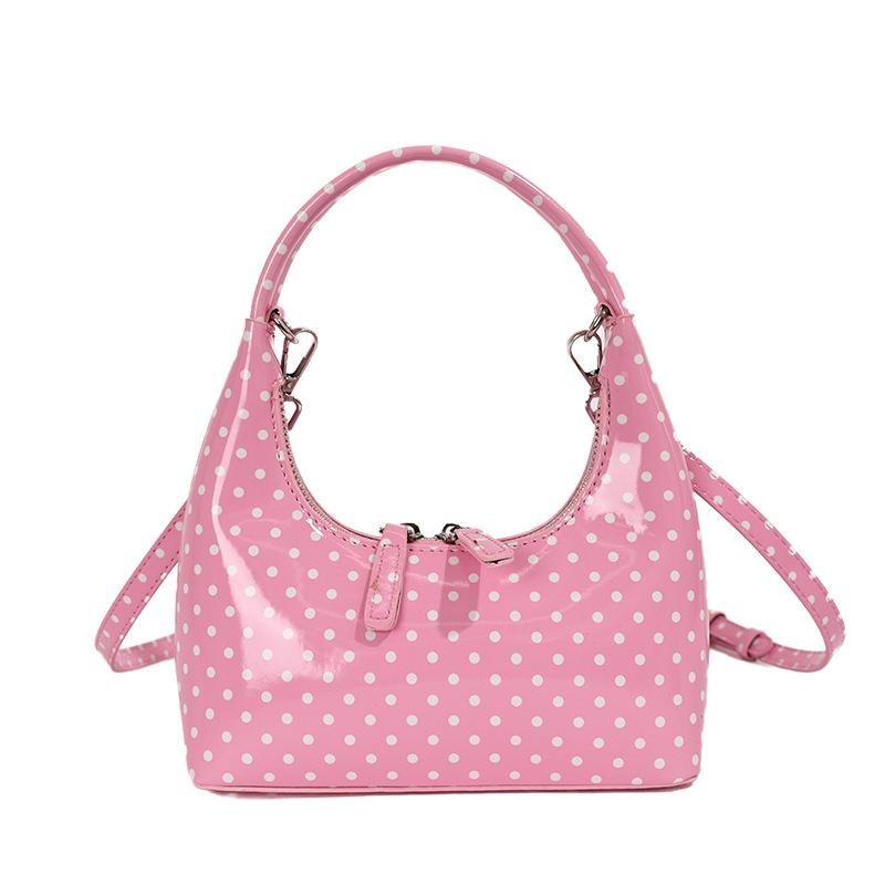 Handbag, Small Tote Bag, Simple Print Crescent Bag, Fashionable Crossbody Bag