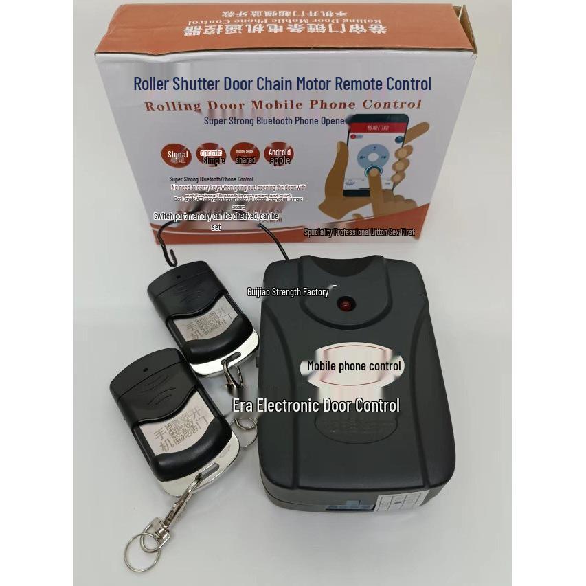 

Bluetooth Roller Shutter Controller - Mobile App Operated Remote for Tubular and Chain Motors External Bluetooth Controller + 2 Remotes