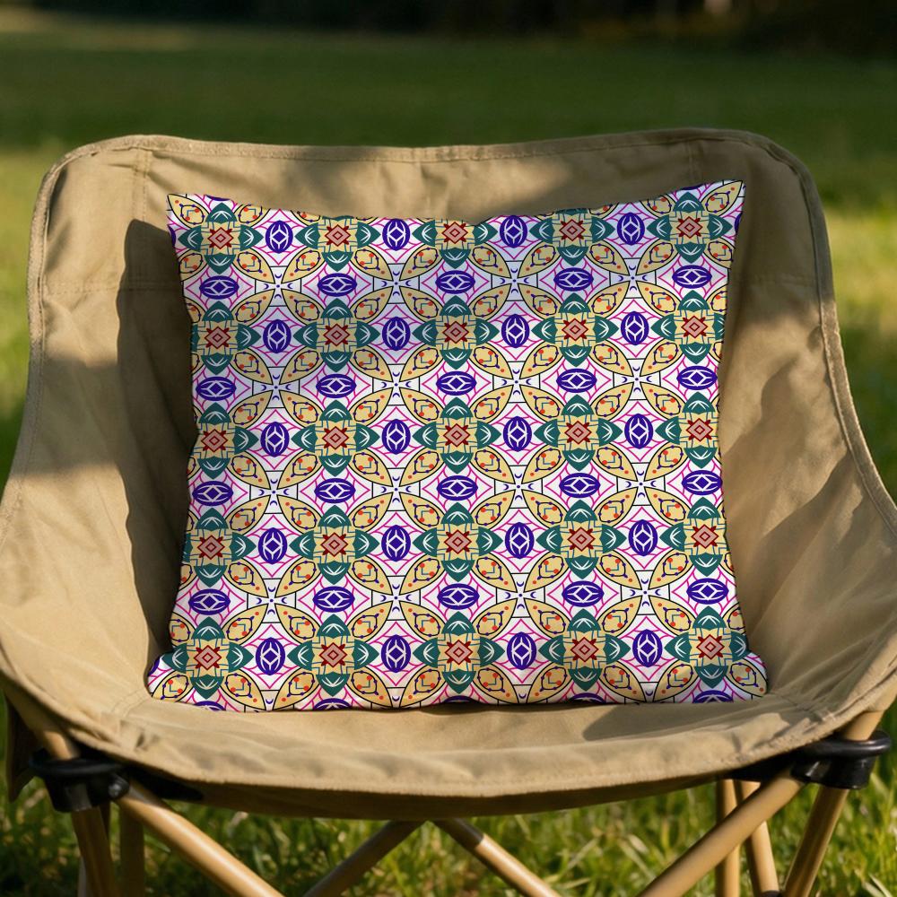 Moroccan Ethnic Pattern Cushion Cover Soft Reversible  Durable Pillow Cover  MultiScene Use for Home  Car Daily Comfort