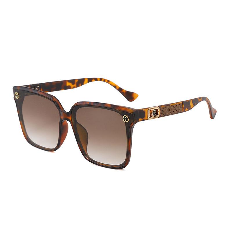 

New advanced feeling box, big face and slim mountain climbing driving anti-ultraviolet sunglasses коричневый