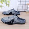 Men's Large Size Summer Breathable Mesh Casual Shoes: Closed Toe Half Slippers & Driving Sandals
