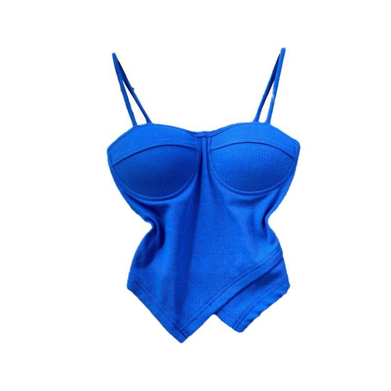 Pure Desire Sexy Outwear Silm Irregular Spaghetti-Strap Vest