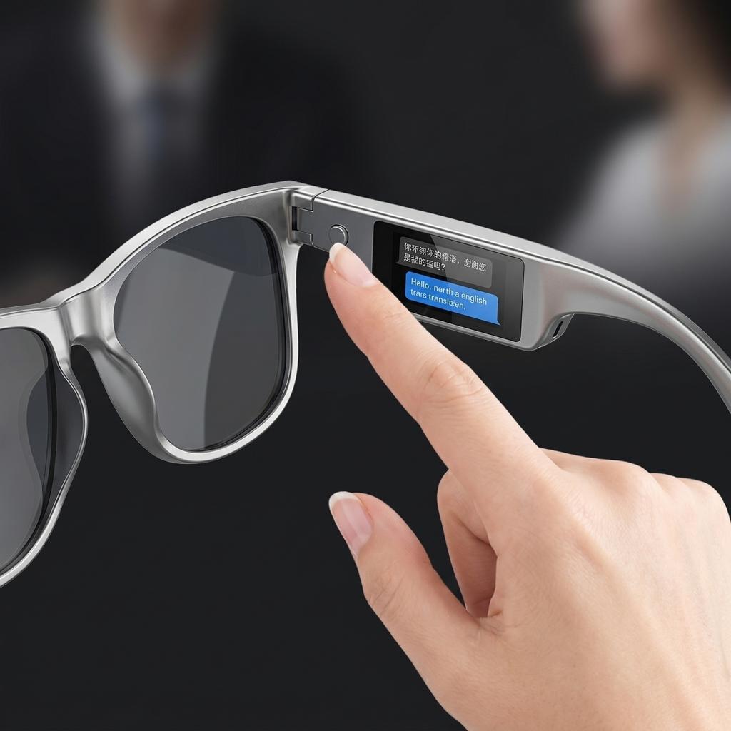 Intelligente mehrsprachige Übersetzungs-Bluetooth-Sonnenbrille Echtzeit-Sprachübersetzung Musik Anrufe Intelligente Brille