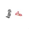 Nordic Knight And Sleeping Deer Figurine Abstract Sculpture Ornament for Desk Cabinet Office Table
