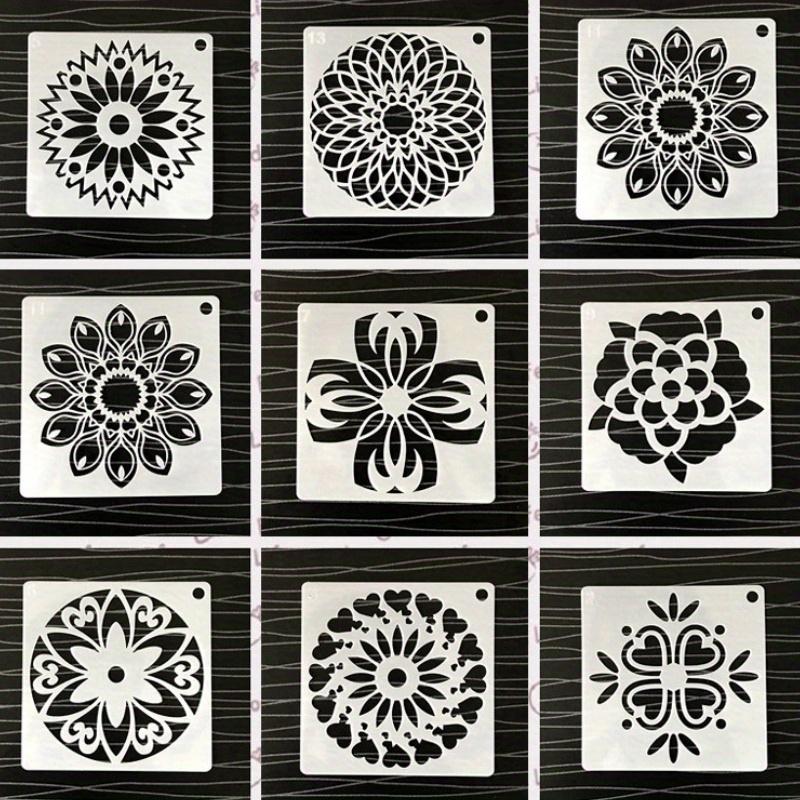 Pachet de 48 Șabloane Mandala Reutilizabile din Plastic PET pentru Pictură - Șabloane Craft pentru Artă DIY și Decorațiuni Interioare
