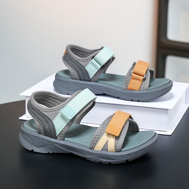Boys And Girls Open Toe Sport Sandals Children's Adjustable Strap Non Slip Outdoor Beach Water Shoes Big Kid Sizes 28-37 Summer Casual Sandals