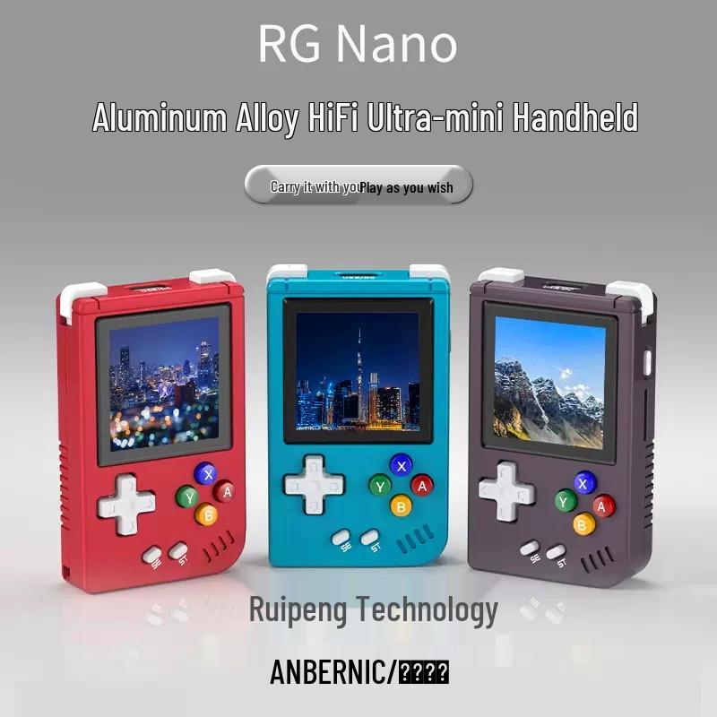 RG Nano Mini Open Source Handheld Retro Game Console & MP3 Player Keychain