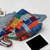 Aesthetic Canvas Toted Bag with Inner Pocket for Women Girls Reusable Grocery Cloth Bag with Pattern for Shopping, Gym