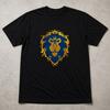 WoW Alliance Logo T Shirt Warcraft Gaming Tee Fantasy Adults Kids