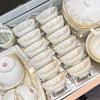 Luowei Jingdezhen 'Lielās Upes un Kalni' Keramikas Galda Piederumu Komplekts